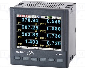 ND30IOT 1221MQM0, Измеритель; на панель; цифровой; LCD 3,5" (320x240),TFT; 45-65Гц