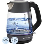 13313, Чайник Polaris PWK 1760CGL,1,7л, стекло,2150 Вт,подсветка,термометка