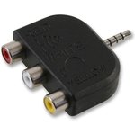 PSG02787, Adaptor, 3x Phono to 4 Pole 3.5mm Plug