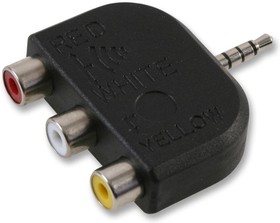 PSG02787, Adaptor, 3x Phono to 4 Pole 3.5mm Plug