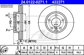 Фото 1/7 24.0122-0271.1, Диск тормозной передн, MINI: MINI COUNTRYMAN Cooper/Cooper D/Cooper D ALL4/Cooper SD/Cooper SD ALL4/