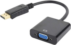 Фото 1/4 Кабель-переходник видео PREMIER 6-932, DisplayPort (m) - VGA (f) , ver 1.4, 0.15м, GOLD, черный