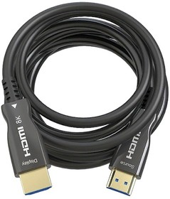 Фото 1/8 Кабель соединительный аудио-видео PREMIER 5-806 15.0, HDMI (m) - HDMI (m) , ver 2.1, 15м, GOLD, черный