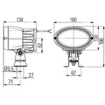 1GA 996 461-311, Фара рабочего и дополнительного освещения Oval 100 ...