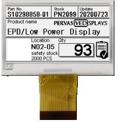E2260CS021, Electronic Paper Displays - ePaper 2.6" EPD, Aurora, B/W, eTC