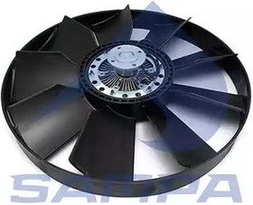 Фото 1/4 021.369, Вентилятор MAN TGA,TGS,TGX охлаждения радиатора с муфтой (9 лопастей, d=754мм) SAMPA