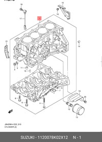 1120078K02X12, Блок цилиндров двигателя