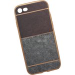 Силиконовая крышка LP для Apple iPhone 7 коричневая и светло-серая кожа ...