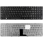 Клавиатура для ноутбука LG A510, A520 черная без рамки, плоский Enter