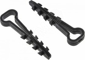 Дюбель-хомут для плоского кабеля 6x14 мм, черный PROxima 10 шт. plc-cd-6x14b-r
