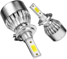 Фото 1/5 Светодиодные лампы LED для авто C6 H7 18Вт 12В лампочки для автомобилей в фары , комплект 2шт C6-H7