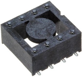 Фото 1/2 ICF-308-T-O-TR, ICF 2.54mm Pitch Straight 8 Way, SMT Turned Pin Open Frame ZIF IC Dip Socket