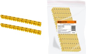 Маркер наборный - символ "A" желтый 2,5 мм2 (150 шт.) TDM