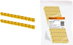 Маркер наборный - символ "A" желтый 6 мм2 (100 шт.) TDM
