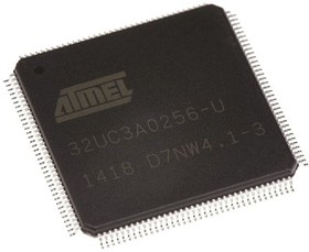 Фото 1/4 AT32UC3A0256-ALUT, 32bit AVR32 Microcontroller, AT32, 66MHz, 256 kB Flash, 144-Pin LQFP