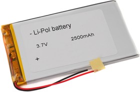 Аккумулятор универсальный 3.5x55x85 мм 3.8V 2500mAh Li-Pol (2 pin)