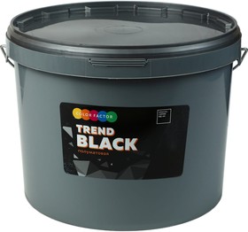 Краска COLORFACTOR износостойкая черная полуматовая TREND BLACK 12 кг ТД000004119
