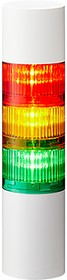 LR6-302WJBW-RYG, Signal Tower Green / Orange / Red 160mA 24V LR6 Wall Mount IP65 Cable