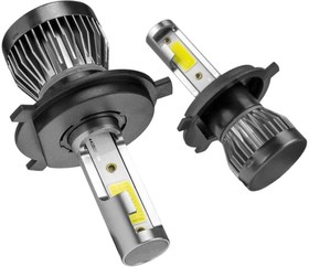 Фото 1/5 Светодиодные лампы LED для авто X1 H4 18Вт 12В, дневного света, лампочки для автомобилей в фары, (ДХО), птф лед ...