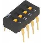 A6D-4100, DIP Switches / SIP Switches 4 PIN SEALED TOP ACT