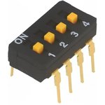 A6D-4103, DIP Switches / SIP Switches 4 PIN SEALED RSD ACT