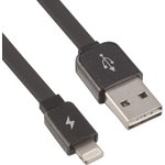 USB Дата-кабель REMAX для Apple 8 pin плоский Safe&Speed, черный