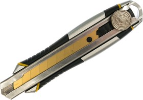 Фото 1/8 Строительный нож 18 мм в металлическом корпусе с винтовым зажимом 06-02-12