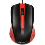 ZL.MCEEE.003, Мышь компьютерная Acer OMW012, черный/красный