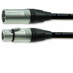 101-066-001 BLACK, Male 3 Pin XLR to Female 3 Pin XLR Cable, Black, 5m