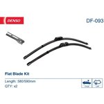 Denso DF-093 (580мм/590мм) Щётки с/о бескаркасные (LHD)