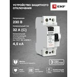 Устройство защитного отключения УЗО 2P 32А/30мА (электронное) Basic elcb-2-32-30e-sim