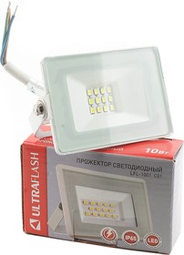 ULTRAFLASH LFL-1001 C01 светодиодный, 10Вт, 6500К, IP65 белый, Прожектор