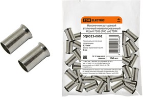 SQ0523-0002, Наконечник штыревой втулочный неизолированный НШвН 7506 (100 шт) TDM Electric | купить в розницу и оптом