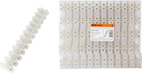 SQ0510-0029, Зажим винтовой ЗВИ-100 полипропилен 6-25мм2 12пар 100°С белый Упак. (5шт.) TDM Electric