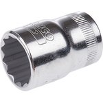 7800DM-10, 1/2 in Drive 10mm Standard Socket, 12 point, 38 mm Overall Length