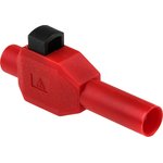 22.3007-22, Red Male Banana Plug, 4 mm Connector, Clamp Termination, 10A, 600V ...