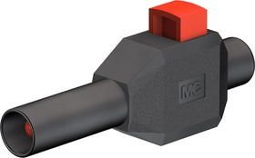 Фото 1/2 4 mm plug, clamp connection, 2.5 mm², CAT II, black, 22.3007-21