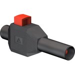 4 mm plug, clamp connection, 2.5 mm², CAT II, black, 22.3007-21