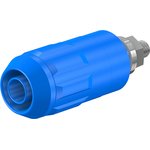 4 mm socket, screw connection, mounting Ø 12 mm, CAT II, blue, 66.9684-23