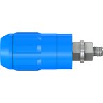 4 mm socket, screw connection, mounting Ø 12 mm, CAT II, blue, 66.9684-23