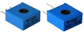 M63X503KB40, Trimmer Resistors - Through Hole 3/8"SQ 50Kohms 10% Single Turn Cermet