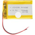 Аккумулятор универсальный Vixion 5x30x50 мм 3.8V 750mAh Li-Pol (2 pin)
