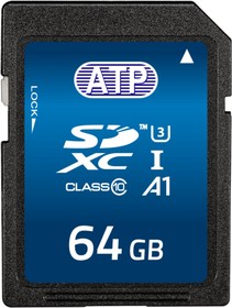 AF64GSD4-BBBXM, 64 GB Industrial SDXC SD Card, Class 10, U3, UHS-I