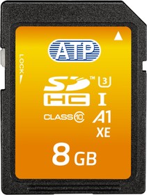 AF8GSD4A-BBBXM, 8 GB Industrial SDHC SD Card, Class 10, U3, UHS-I