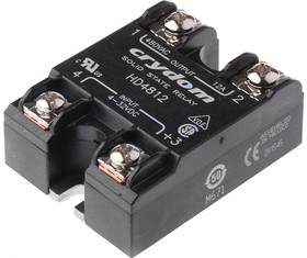 Фото 1/4 HD4812, Solid State Relay, 12 A Load, Panel Mount, 530 V Load, 32 V Control