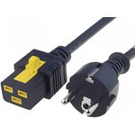 Device connection line, Europe, plug type E + F, straight on C19 jack, straight ...
