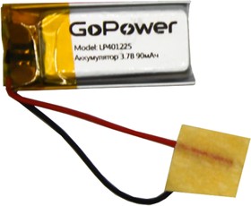 LP401225, Аккумулятор литий-полимерный (Li-Pol) 90мАч 3.7В, с защитой