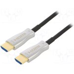 50474, Кабель, HDMI 2.0, оптический, вилка HDMI, с обеих сторон, 30м