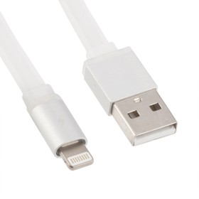 Фото 1/2 USB Дата-кабель REMAX для Apple 8 pin плоский с золотым коннектором 1 м. белый
