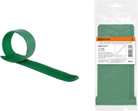 SQ0515-0711, Хомут-липучка ХЛ 12х135 мм зеленый (20 шт) TDM Electric